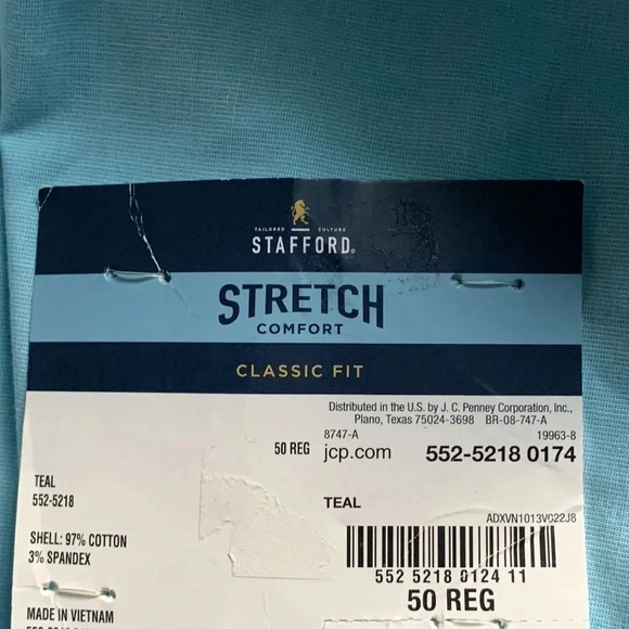 Stafford Jacket Blazer Teal Size 50R NWT - Picture 13 of 13